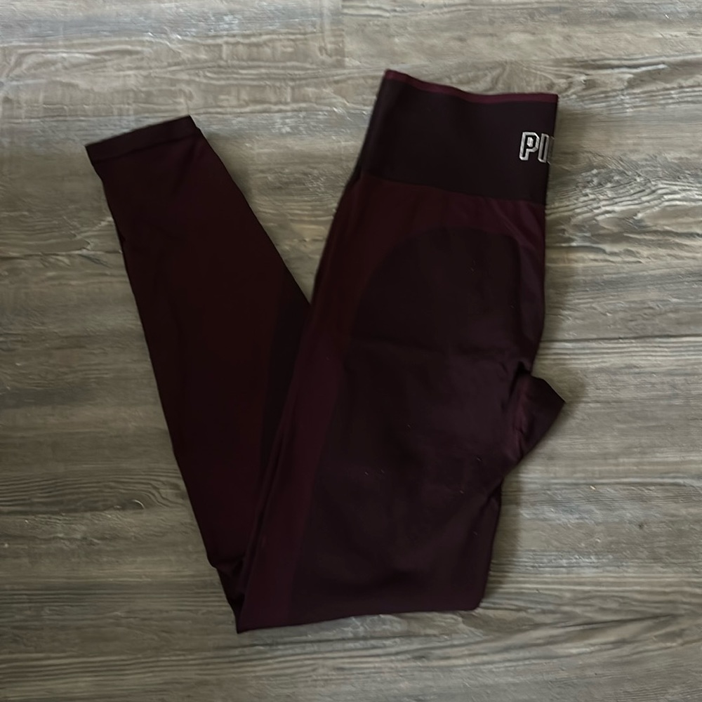 victoria’s secret pink maroon leggings